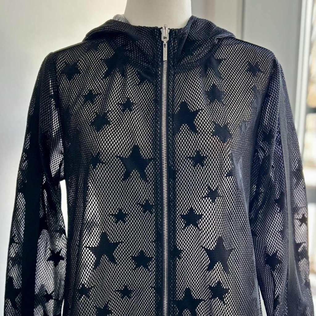 Bylyse Spenard Star Mesh Technical Windbreaker With Double Layer & Hood Us M